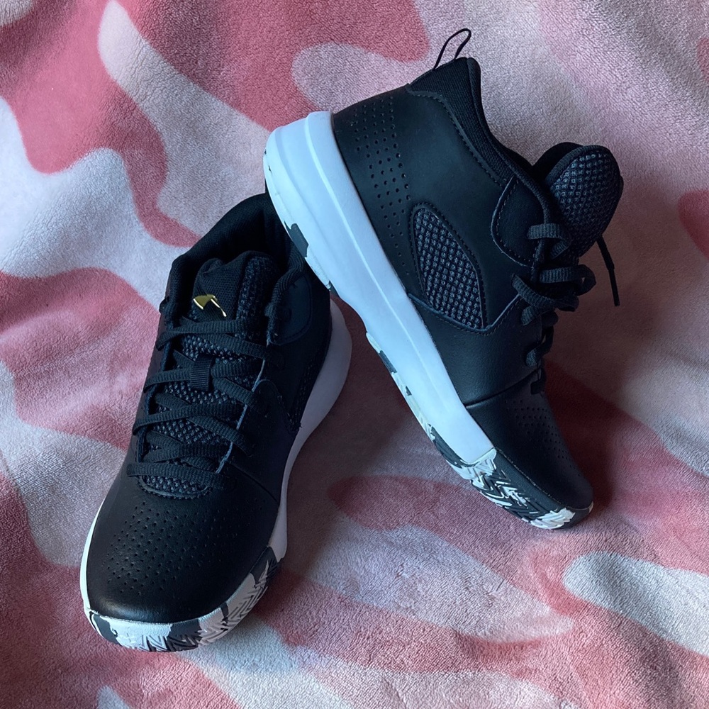 Under Armour Black and White Kids Sneakers